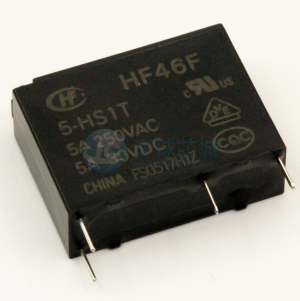 功率继电器 HongFa HF46F/5-HS1T